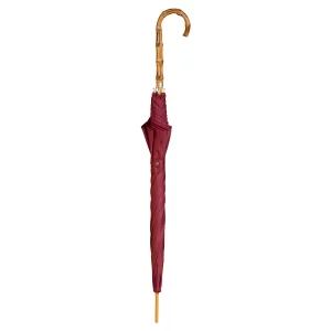 paraplu bamboe handvat 90 cm lang bordeauxrood