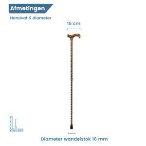 wandelstok paars diameter