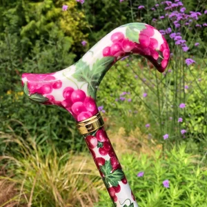 wandelstok met druiven rood