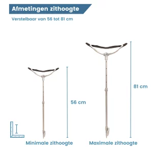 zithoogte wandelstok