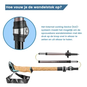 hoe vouw je de wandelstok op