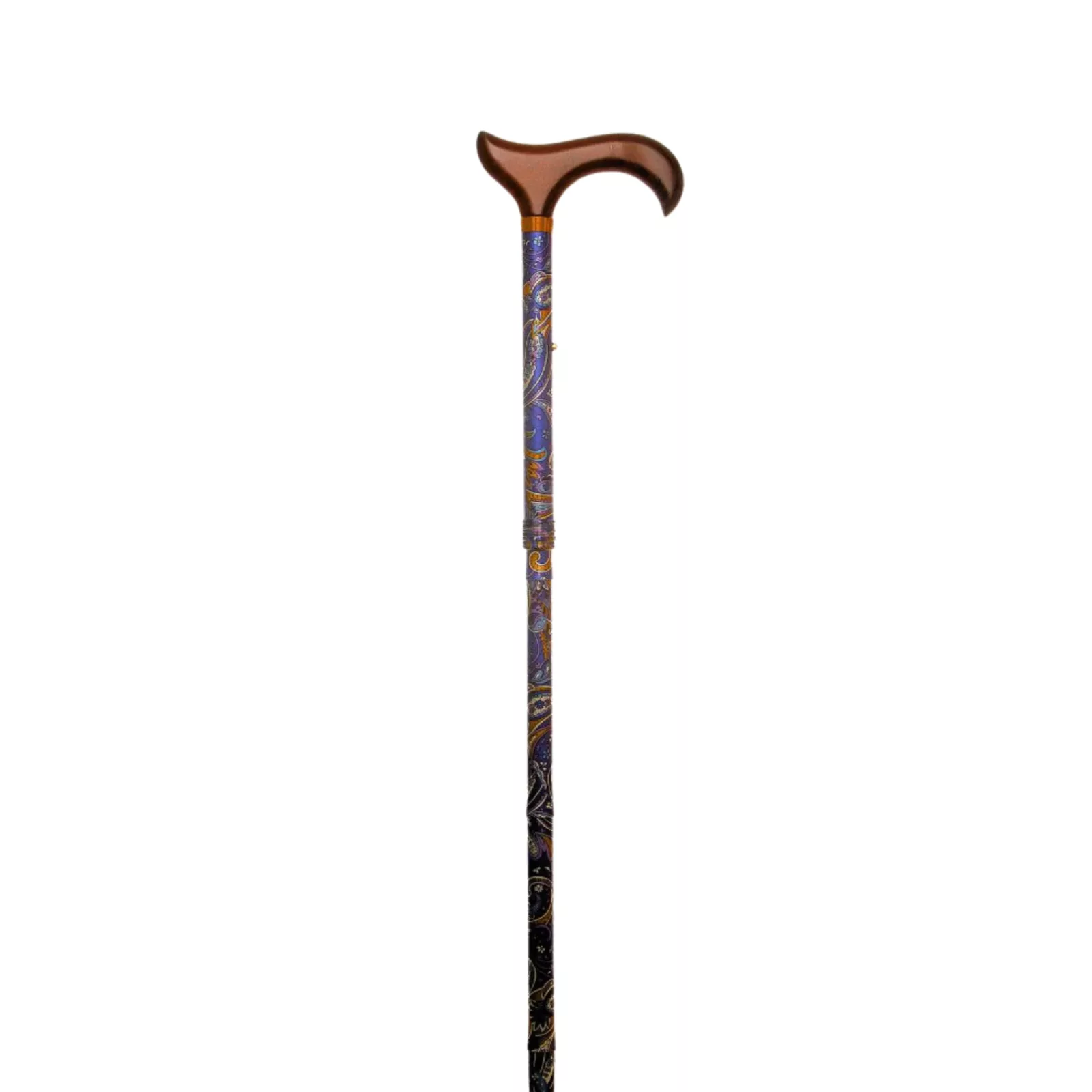 garcia 1880 opvouwbare wandelstok blauwe kasjmier print lengte
