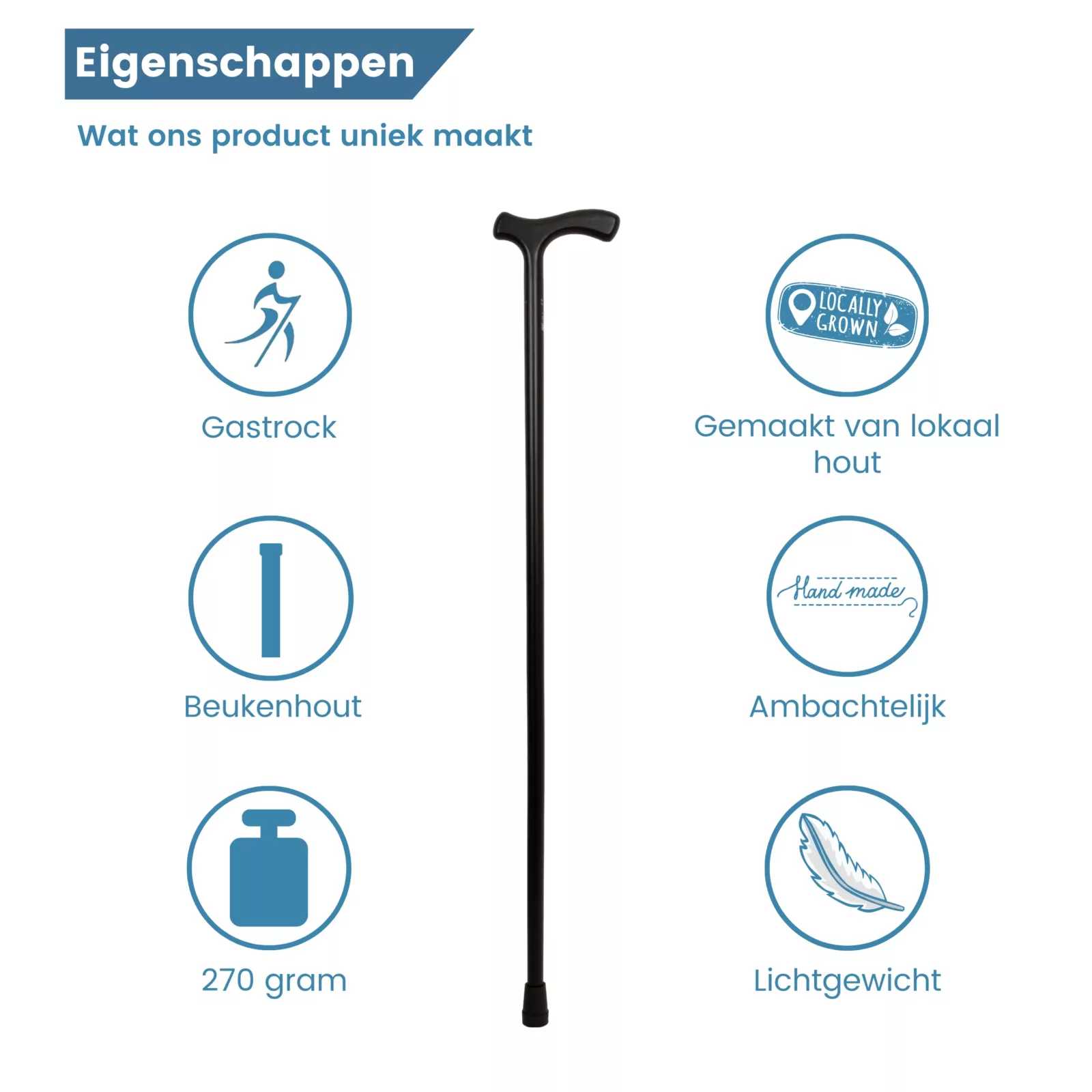 houten wandelstok eigenschappen
