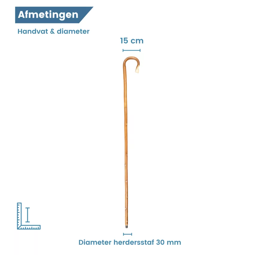 gastrock herdersstaf kastanjehout 137 cm diameter