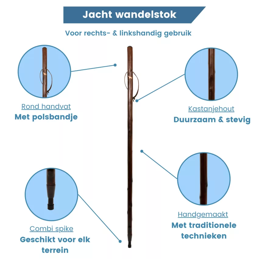 gastrock jachtstok labrador retriever kastanjehout ups