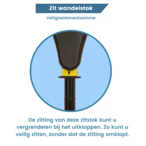 zit wandelstok inklap systeem