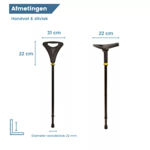 gastrock opvouwbare flipstick zwart