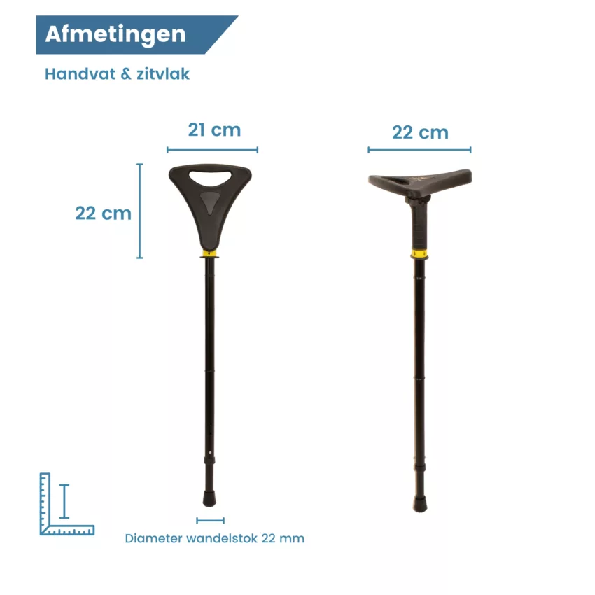 gastrock opvouwbare flipstick zwart