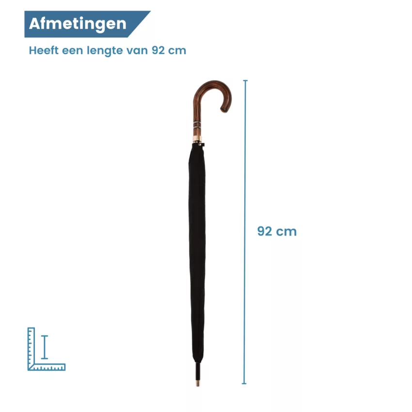 lengte paraplu zwart