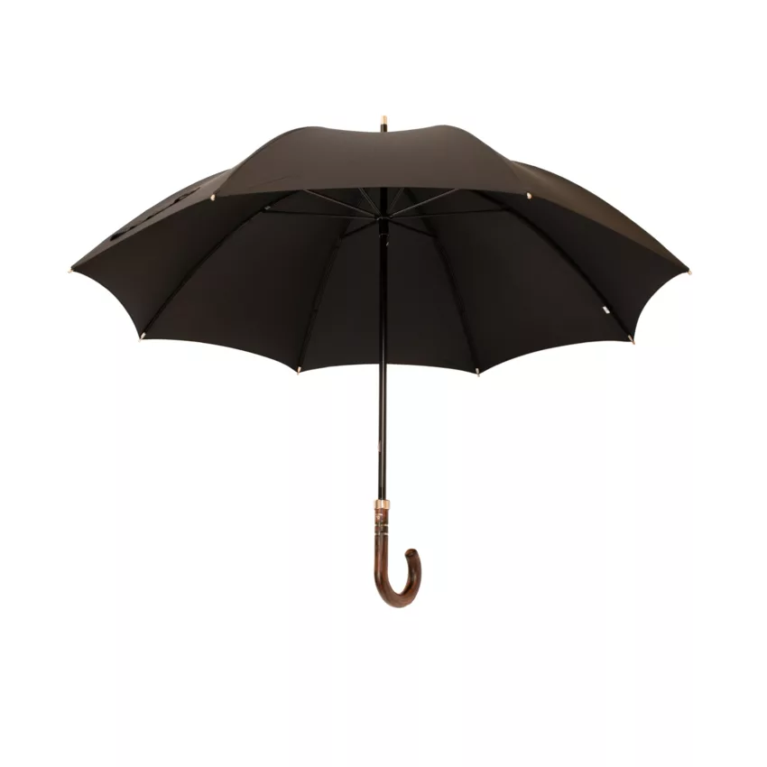 paraplu acaciahout handvat 108 cm doorsnee zwart