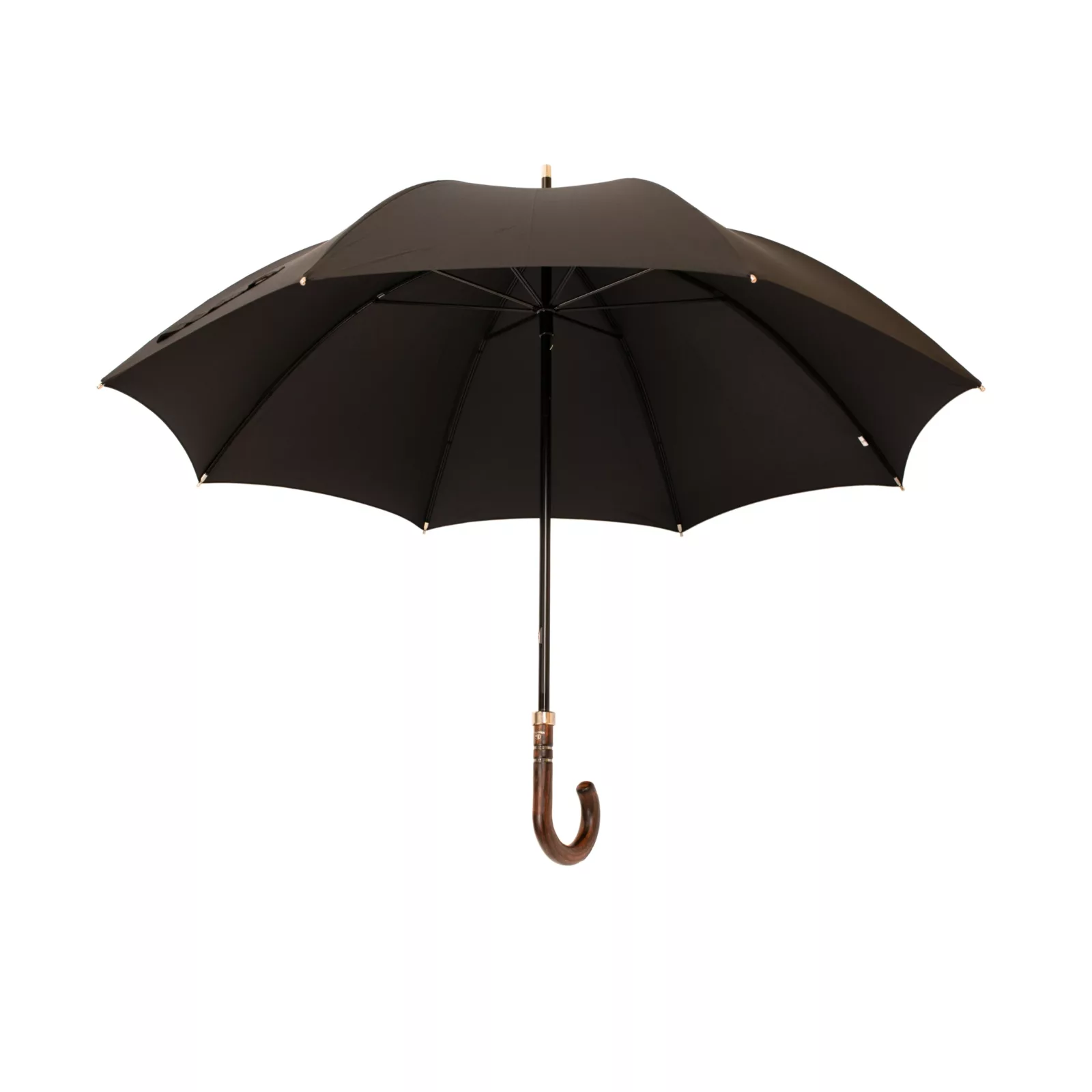 paraplu acaciahout handvat 108 cm doorsnee zwart