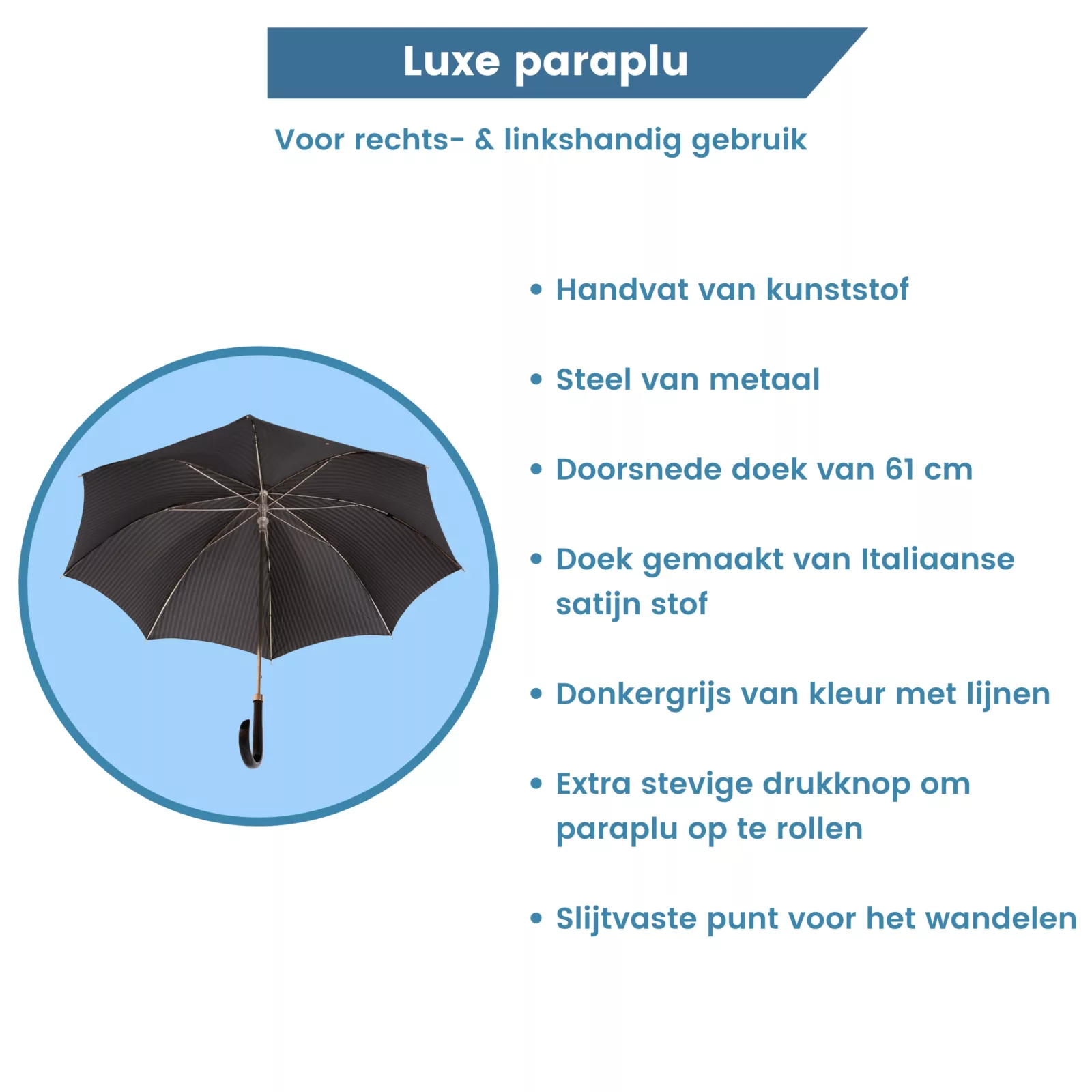luxe paraplu extra informatie