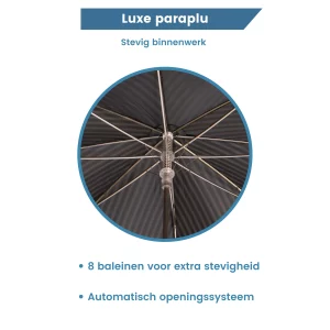 binnen werk donkergrijze paraplu