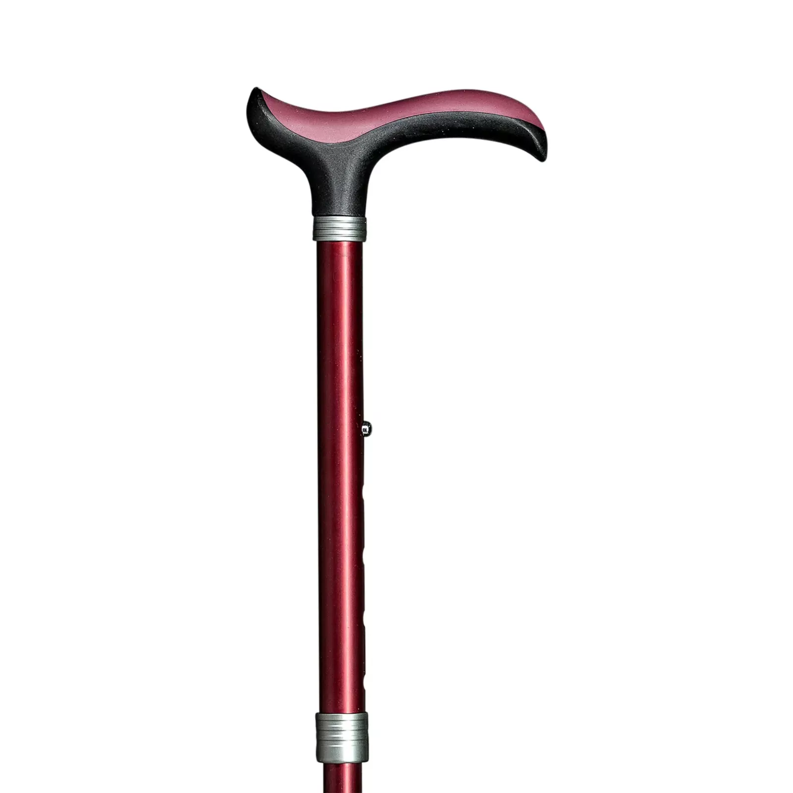 uitschuifbare wandelstok bordeaux rood zacht handvat