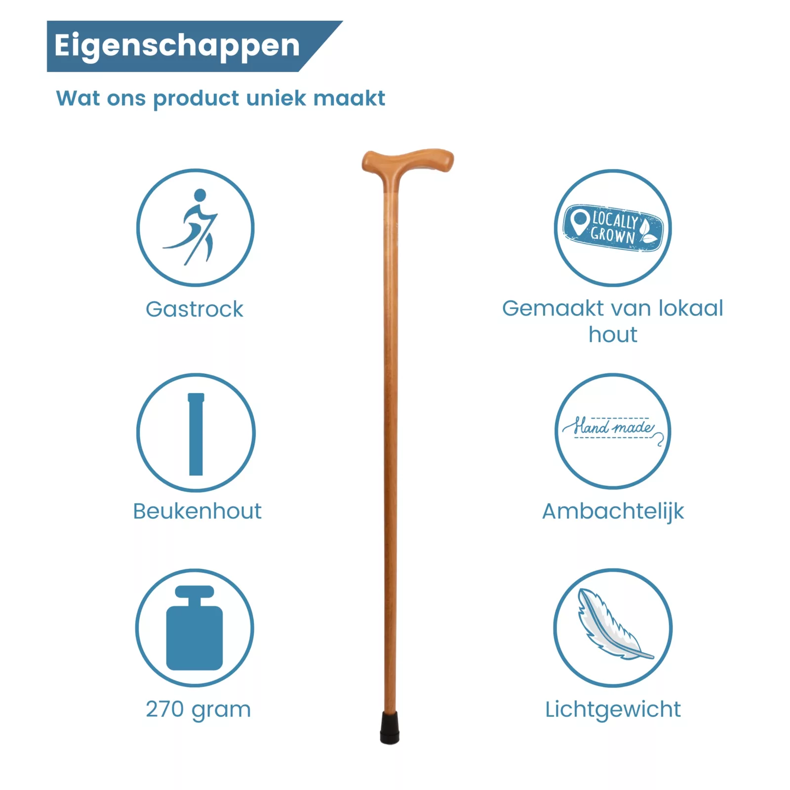 eigenschappen wandelstok beukenhout