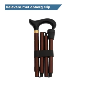 wandelstok geleverd met clip
