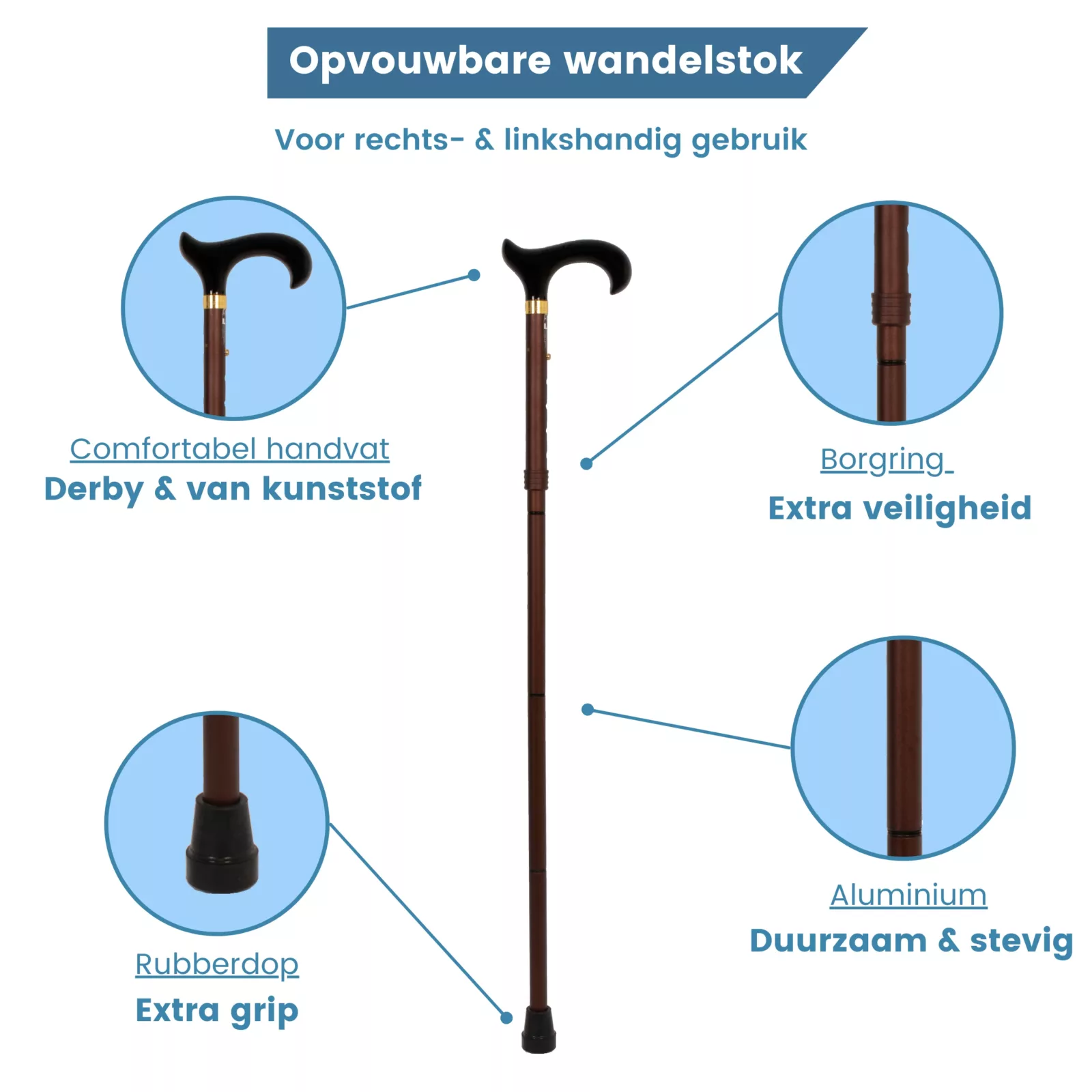 aluminium wandelstok ups