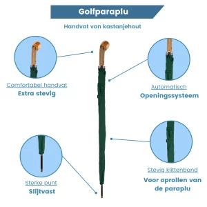 golfparaplu groen elite