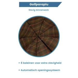 binnenwerk golfparaplu herfsttinten