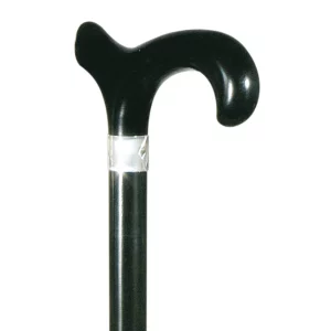 wandelstok van hardhout zwart