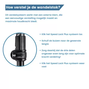 hoe verstel je de wandelstok