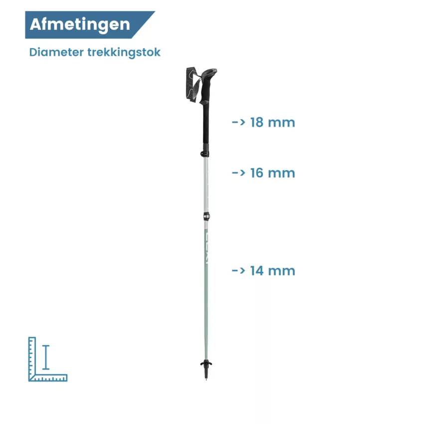 diameter trekkingstok
