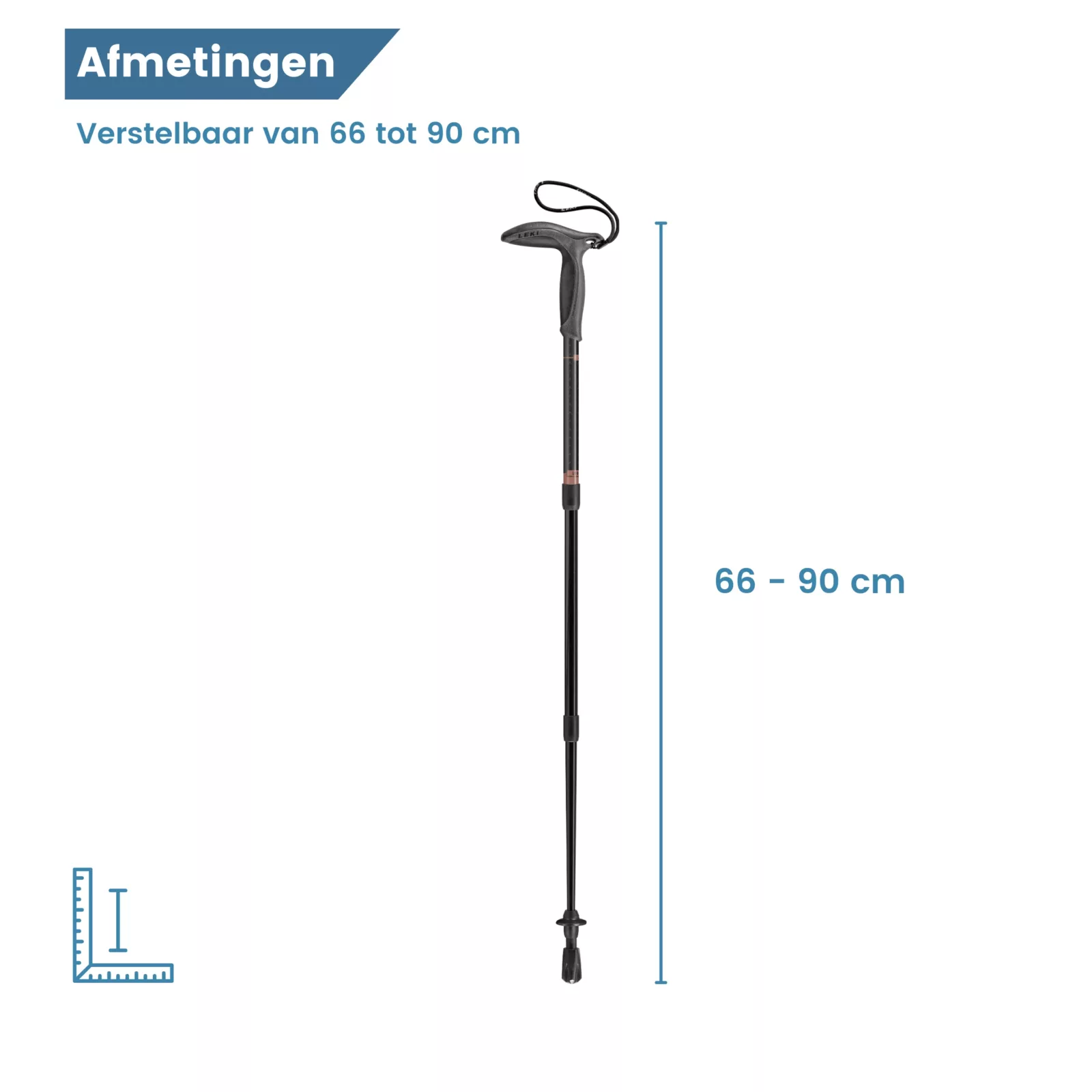 afmetingen wandelstok