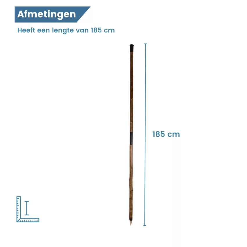 afmetingen jachtstok 185 cm lang