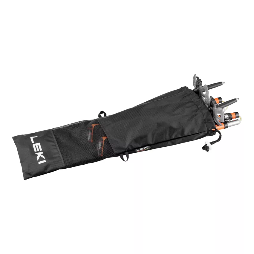 opbergtas voor opvouwbare trekking en nordic walking stokken open