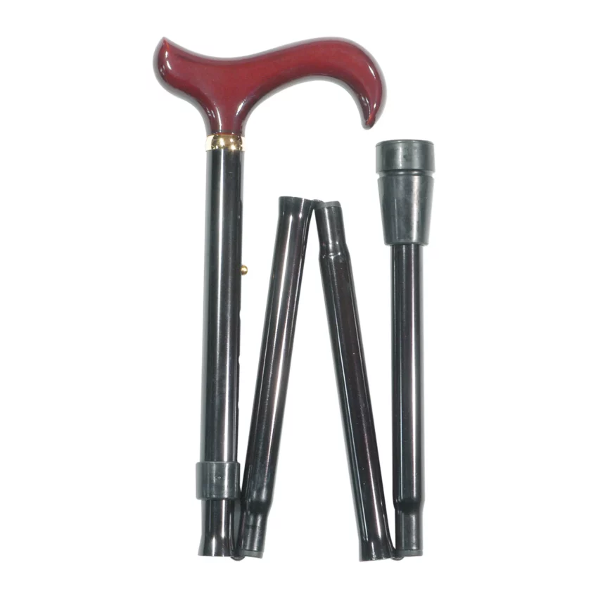 opvouwbare wandelstok bordeauxrood