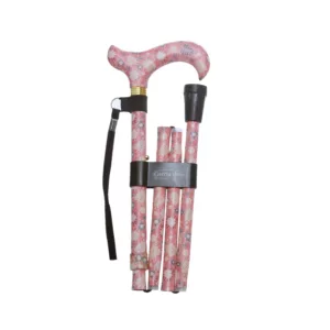 tropische bloemen opvouwbare wandelstok roze