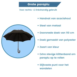 info paraplu zwart