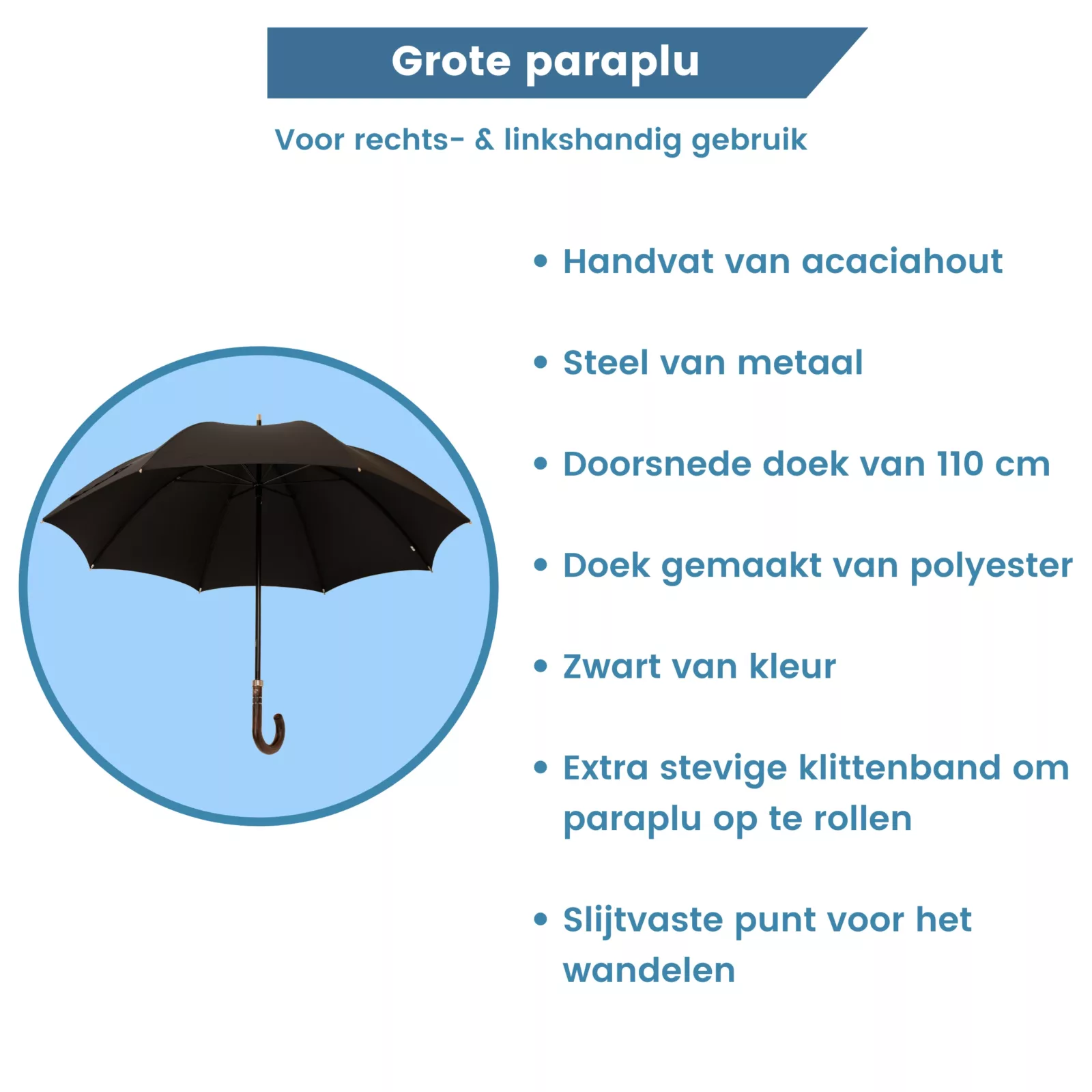 info paraplu zwart