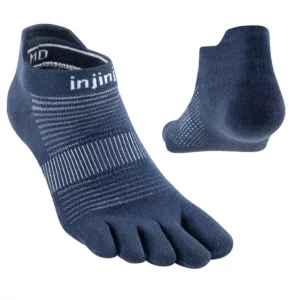 teensokken 44,5 tot 47 run lightweight no show coolmax blauw achter