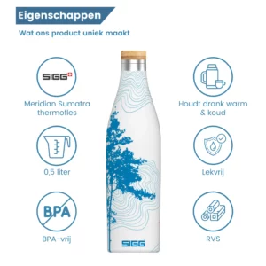 thermosfles halve liter wit
