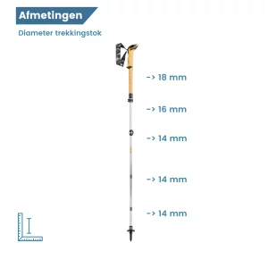 diameter buizen wandelstok