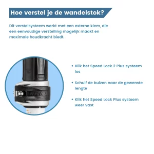 verstellen van deze wandelstok