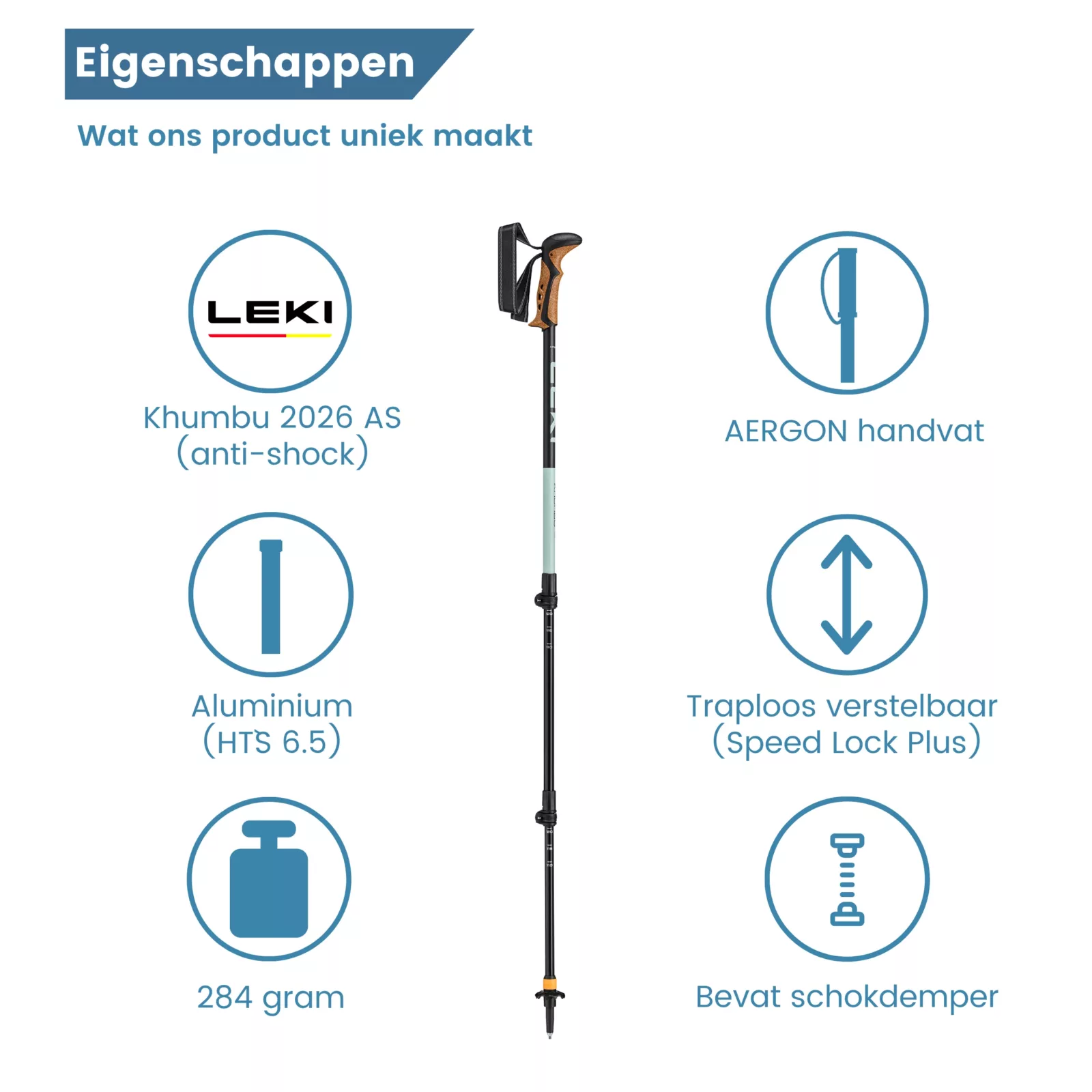 trekkingstokken khumbu 2026 antishock eigenschappen