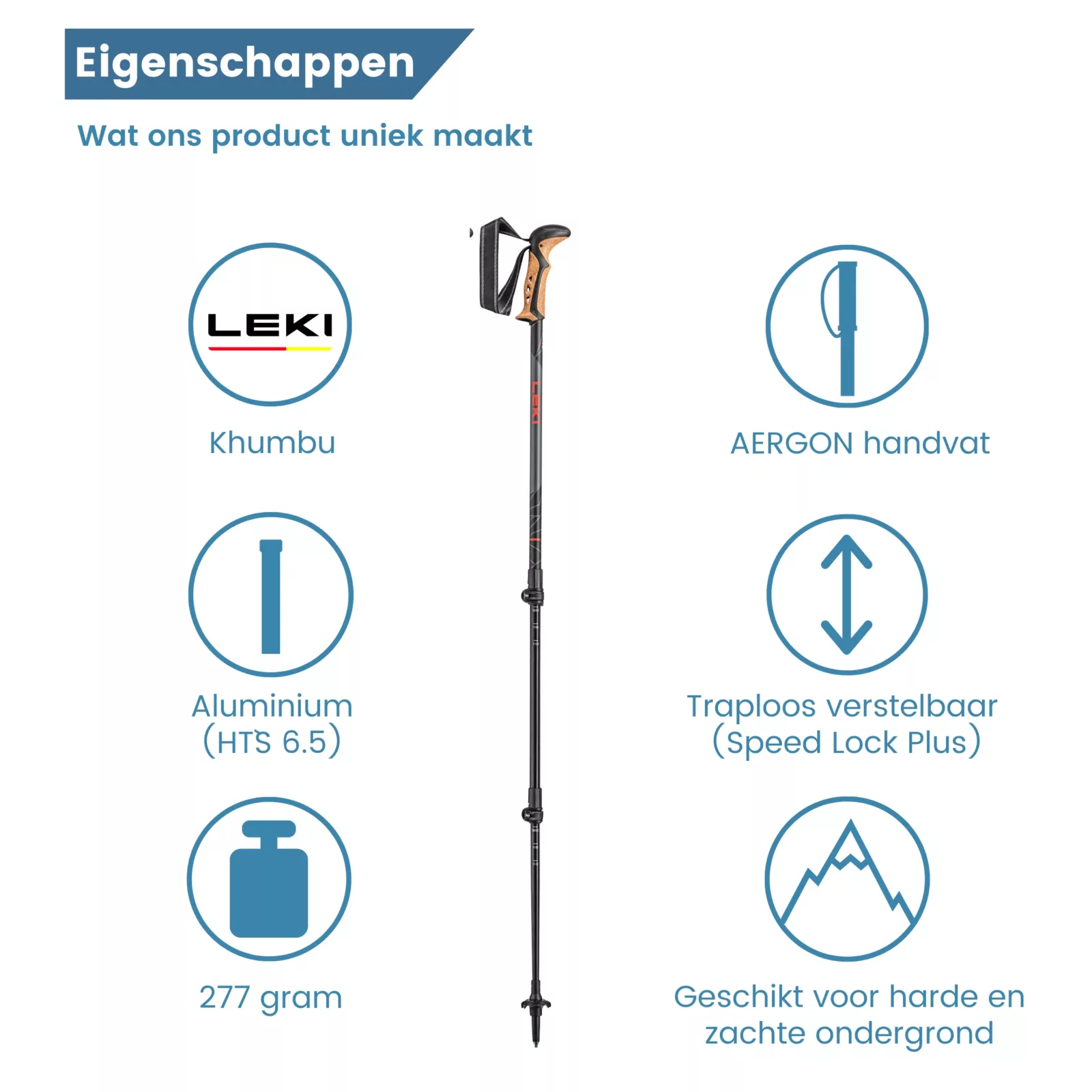 eigenschappen trekkingstokken khumbu