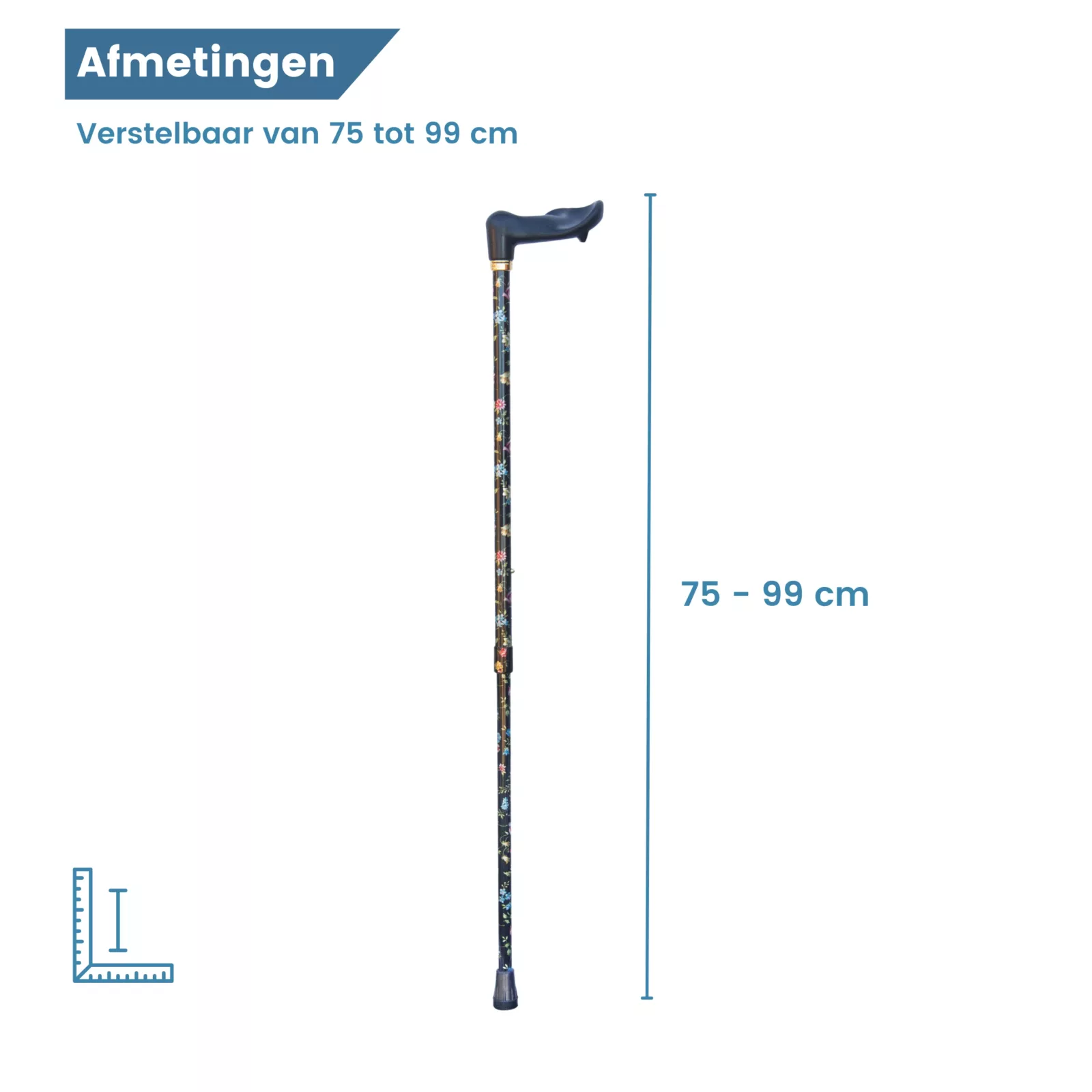 afmetingen verstelbaar van 75 tot 99 cm