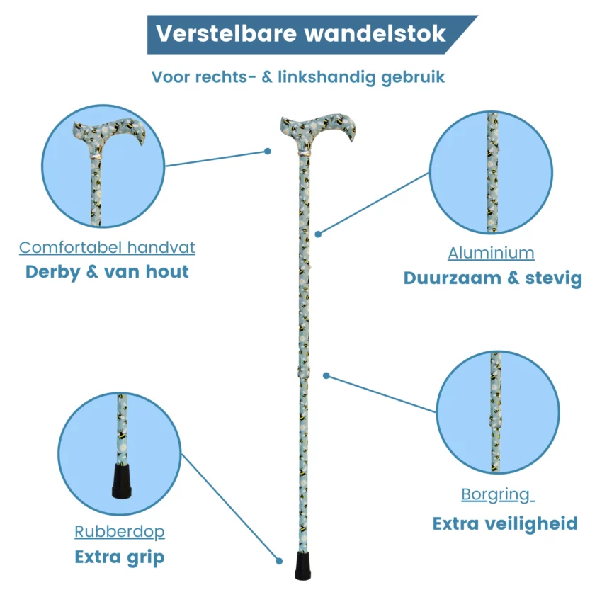 aluminium wandelstok verstelbaar