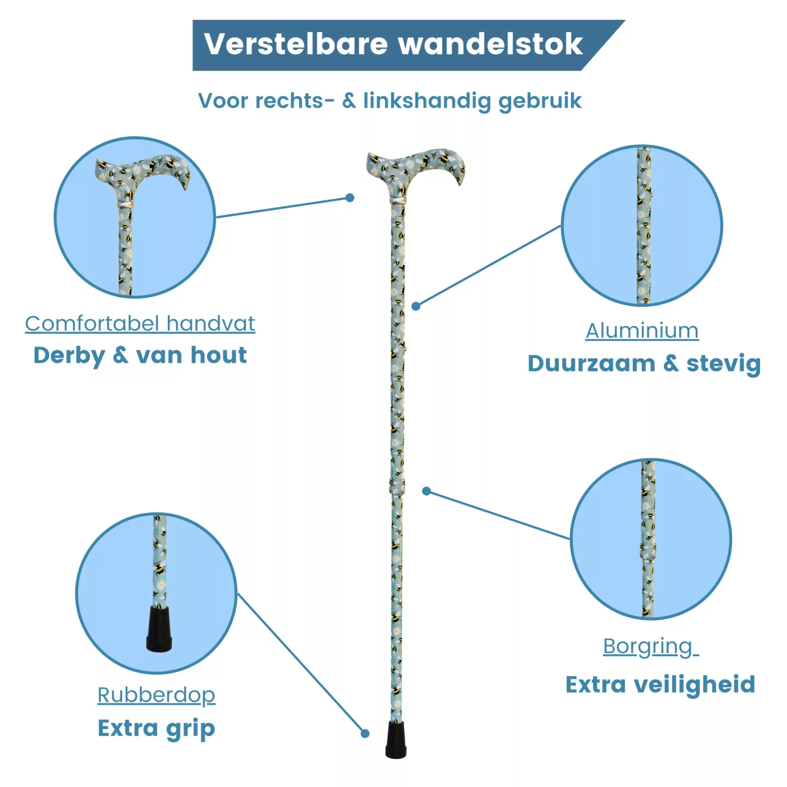 aluminium wandelstok verstelbaar