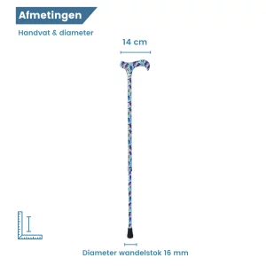 diameter ijsvogels wandelstok