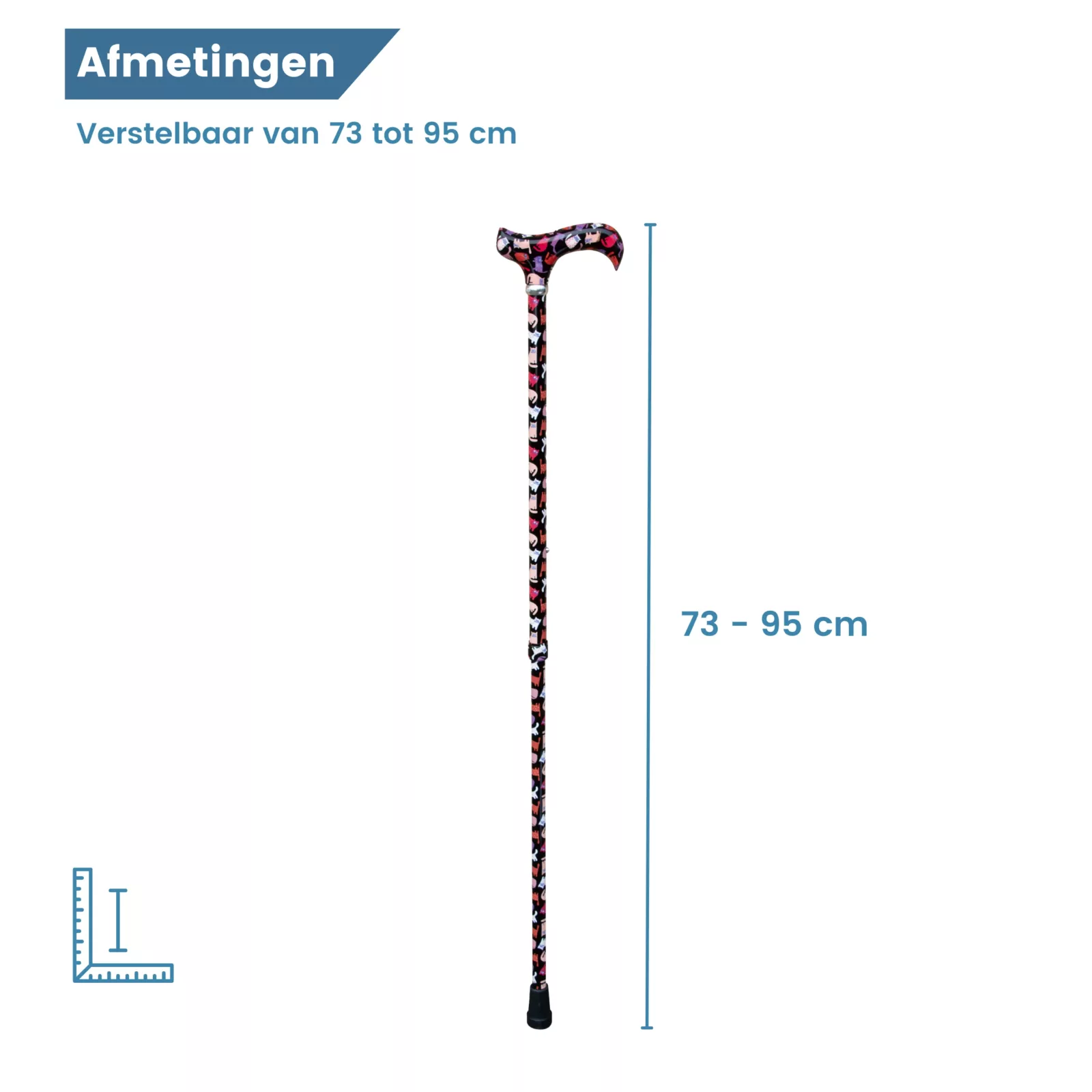afmetingen wandelstok