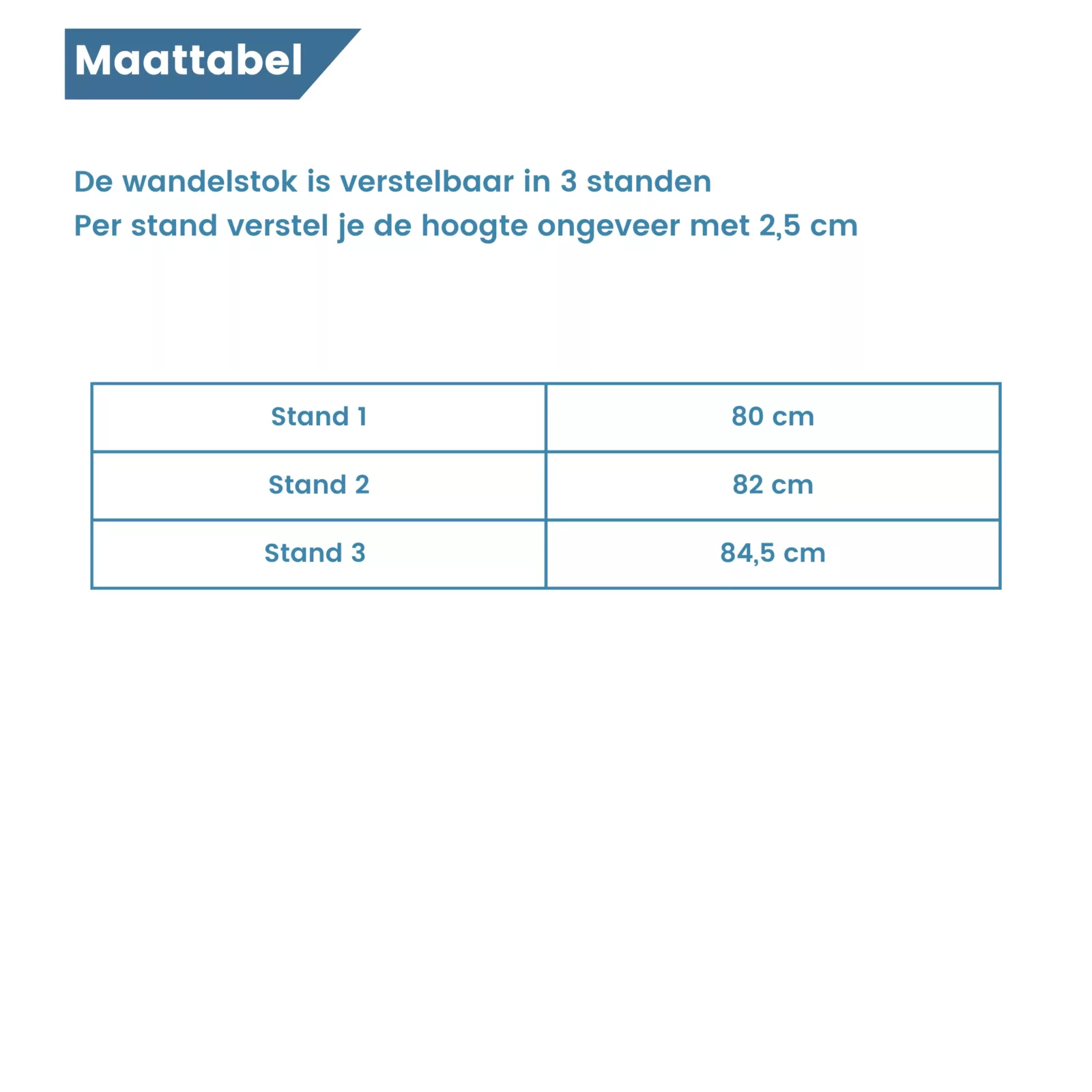 maattabel wandelstok paraplu bruin geblokt