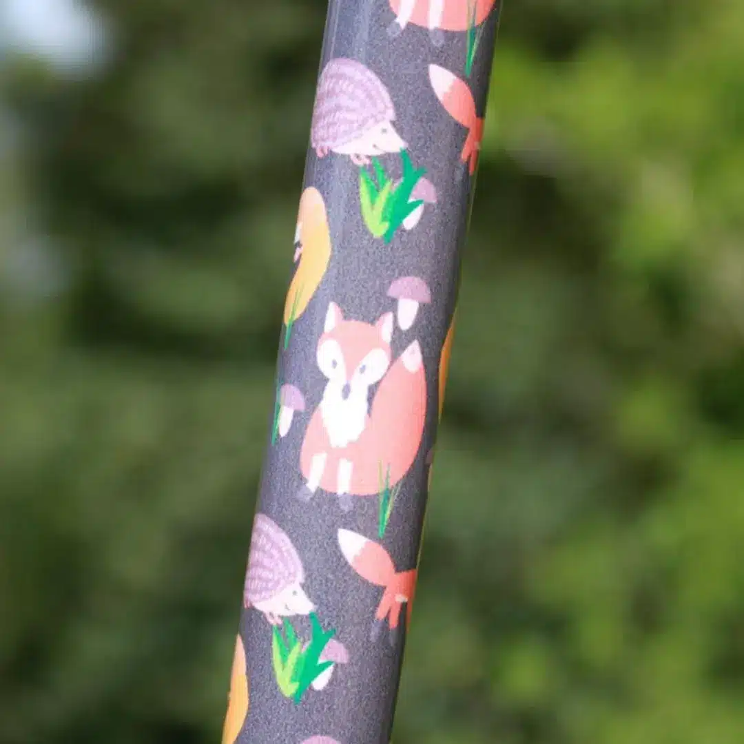 wandelstok boswezens paars print