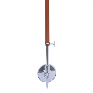 wandelstok bruin met zitje leer