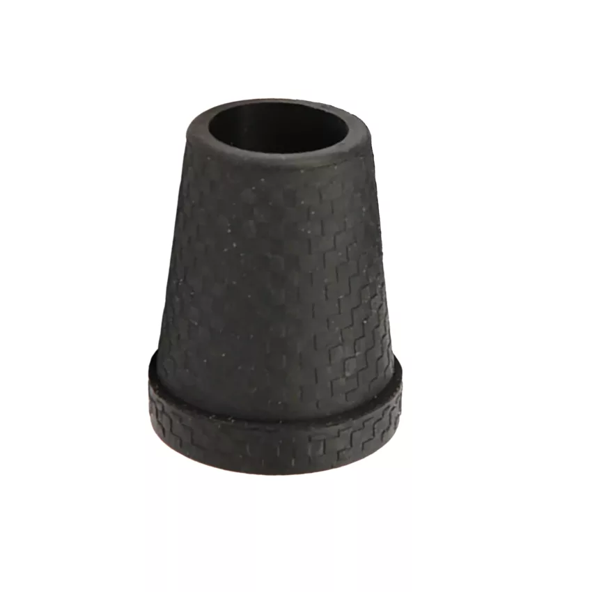 wandelstok dop stalen inleg zwart 16 mm