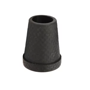 wandelstok dop stalen inleg zwart 18 mm