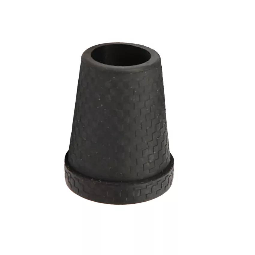 wandelstok dop stalen inleg zwart 18 mm